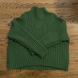 aerie mock neck green sweater🦎